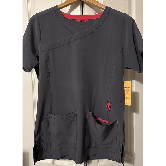 NWT Carhartt Force Cross Flex Scrub Shirt SIZE Small - Picture 2 of 4